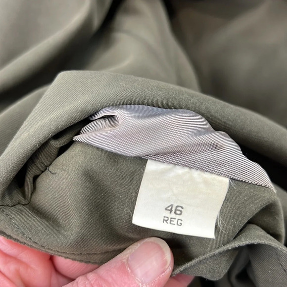 Men's  Newport Harbor Olive Green Trench Coat with Zip-out Wool Liner - Picture 12 of 14